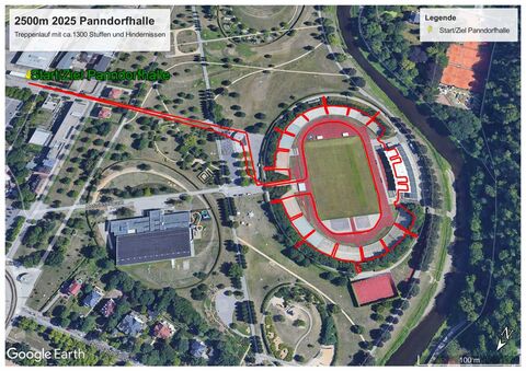 Streckenkarte 2500m Treppenlauf